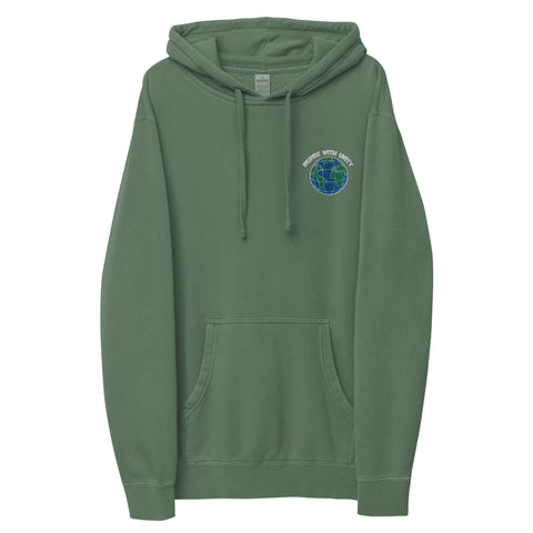 Inspire With Unity Embroidered Pigment Dyed Hoodie